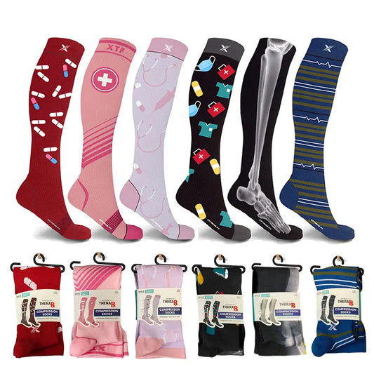 THERA RX HEALTHCARE INSPIRED SOCKS - 6 ASST STYLES