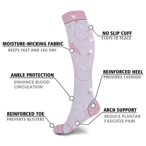 THERA RX HEALTHCARE INSPIRED SOCKS - 6 ASST STYLES