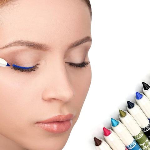 Professional Vivid Multi-Color Eye and Lip Liner Pencil Set (12 or 24-Pack)