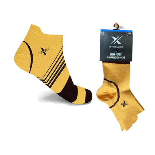 V-STRIPED ANKLE-LENGTH COMPRESSION SOCKS