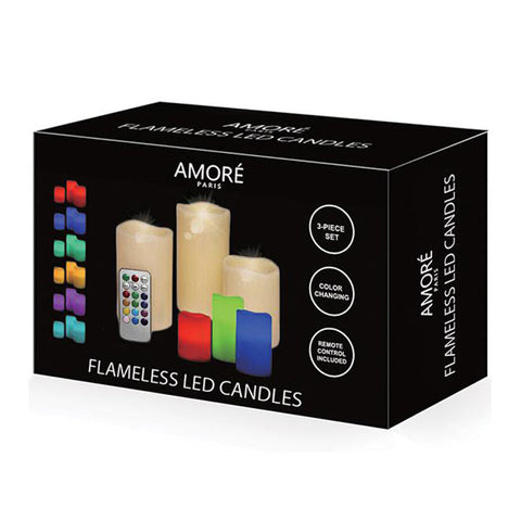 Color-Changing LED Flameless Candles With Remote