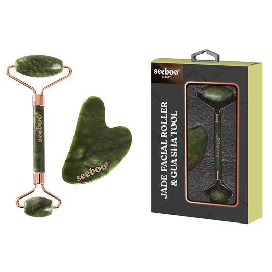 JADE FACIAL ROLLER & GUA SHA TOOL