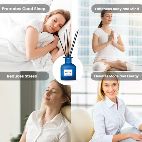 Premium Reed Diffusers And Air Freshener For Aesthetic Home Decor - 5.07 fl Oz (150ml)