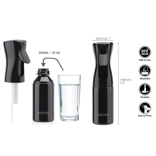 360 Continuous Hair Water Ultra Fine Mister Spray Bottle