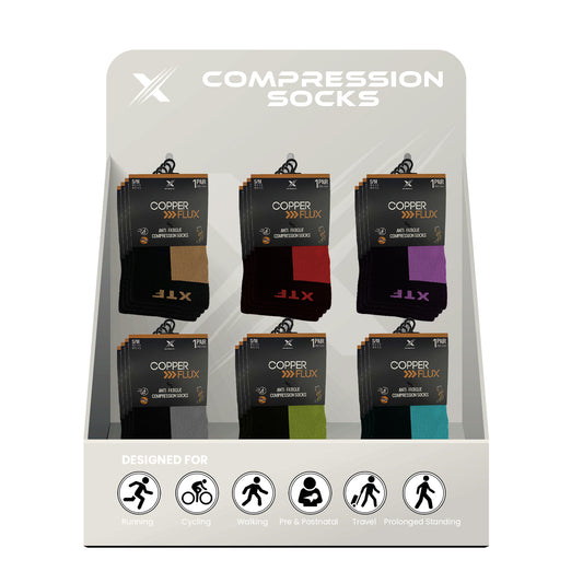 24-PAIRS COMPRESSION SOCKS WITH FREE DISPLAY