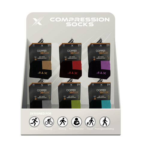 24-PAIRS COMPRESSION SOCKS WITH FREE DISPLAY