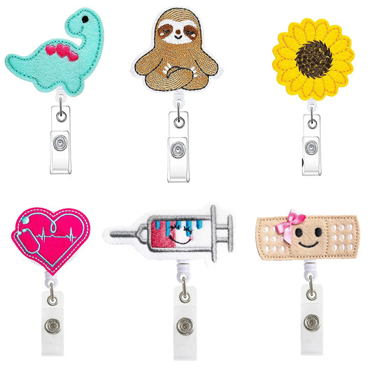 6-Piece Nurse Doctor Professionals Retractable Badge Holder
