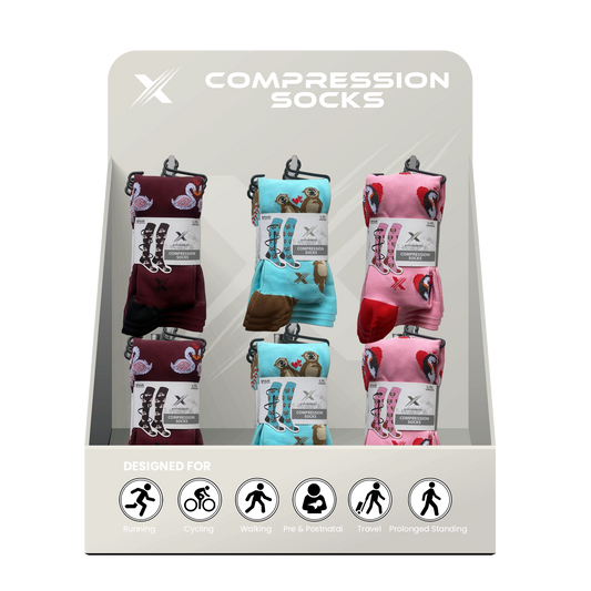 24-PAIRS COMPRESSION SOCKS WITH FREE DISPLAY