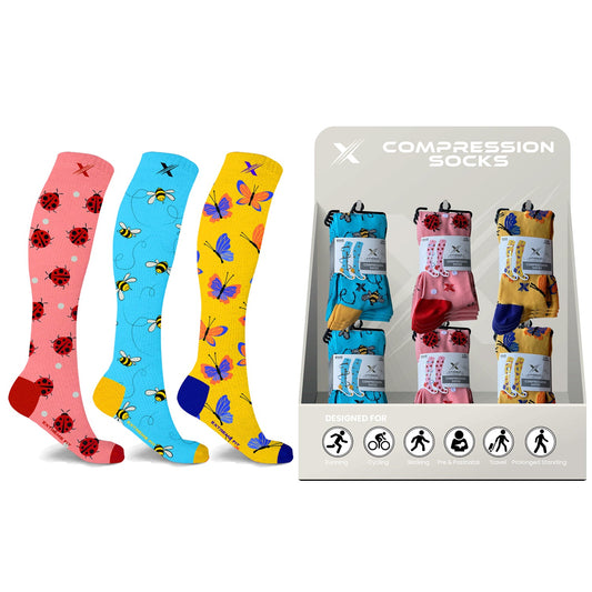 24-PAIRS COMPRESSION SOCKS WITH FREE DISPLAY