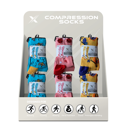 24-PAIRS COMPRESSION SOCKS WITH FREE DISPLAY