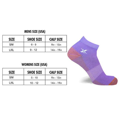 48-PAIRS ANKLE COMPRESSION SOCKS WITH FREE DISPLAY