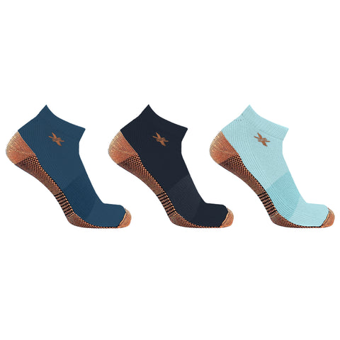 48-PAIRS ANKLE COMPRESSION SOCKS WITH FREE DISPLAY