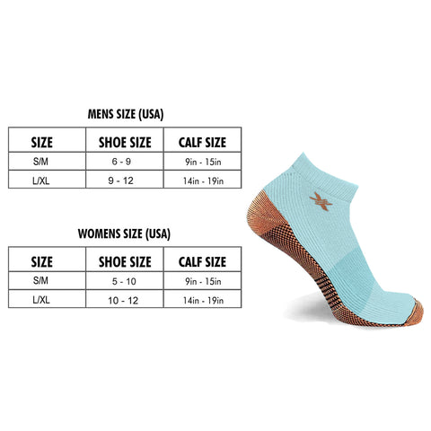 48-PAIRS ANKLE COMPRESSION SOCKS WITH FREE DISPLAY