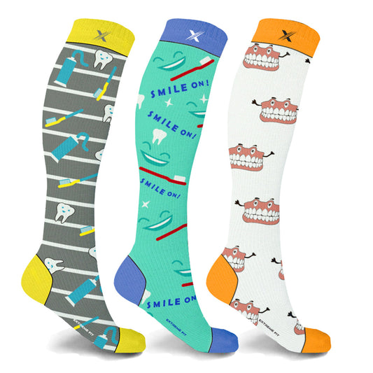 DENTIST COMPRESSION SOCKS - 3 ASST STYLES