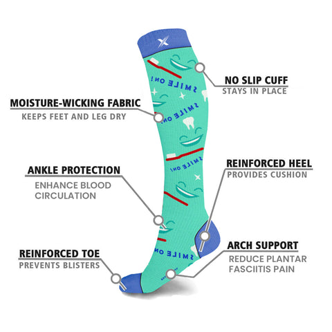 DENTIST COMPRESSION SOCKS - 3 ASST STYLES
