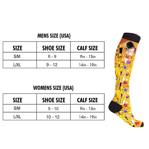 Famous Art Paintings Compression Socks - 3 PAIRS PACKED TOGETHER