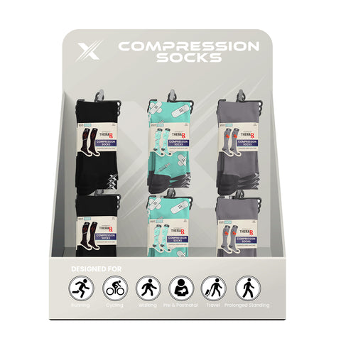 24-PAIRS COMPRESSION SOCKS WITH FREE DISPLAY