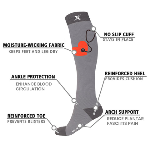 MEDICAL PRINTS COMPRESSION SOCKS - 3 ASST STYLES