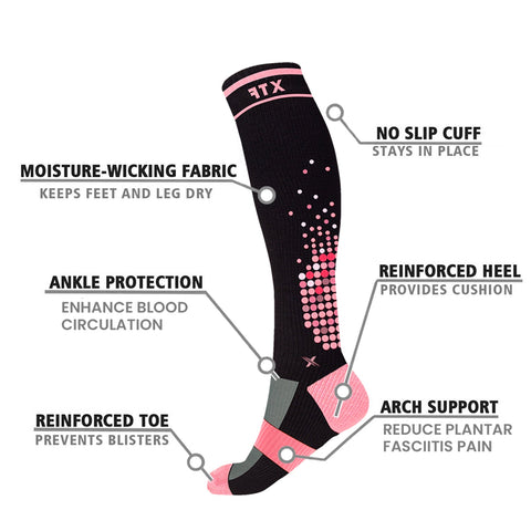 HIGH-INTENSITY WORKOUT COMPRESSION SOCKS - 3 ASST COLORS