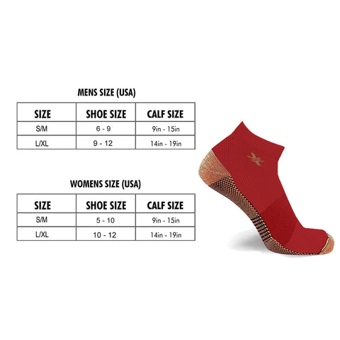 48-PAIRS ANKLE COMPRESSION SOCKS WITH FREE DISPLAY