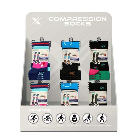 24-PAIRS COMPRESSION SOCKS WITH FREE DISPLAY