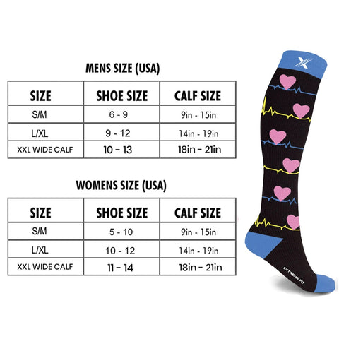 MEDICAL PRINTS COMPRESSION SOCKS - 3 ASST STYLES