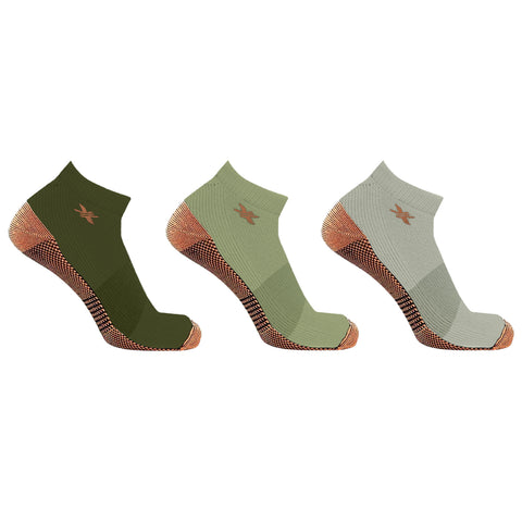 48-PAIRS ANKLE COMPRESSION SOCKS WITH FREE DISPLAY
