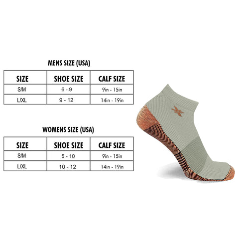 48-PAIRS ANKLE COMPRESSION SOCKS WITH FREE DISPLAY