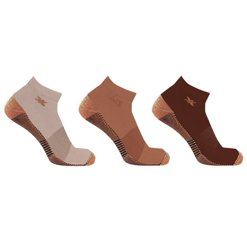 48-PAIRS ANKLE COMPRESSION SOCKS WITH FREE DISPLAY