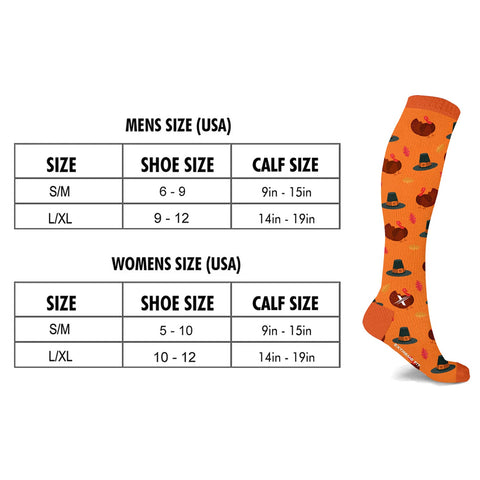 Thanksgiving Knee High Compression Socks - 3 ASST STYLES