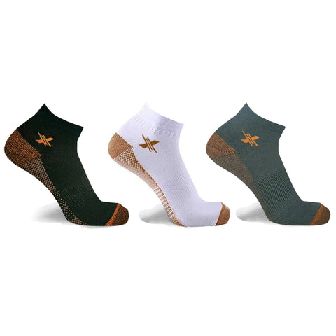 48-PAIRS ANKLE COMPRESSION SOCKS WITH FREE DISPLAY