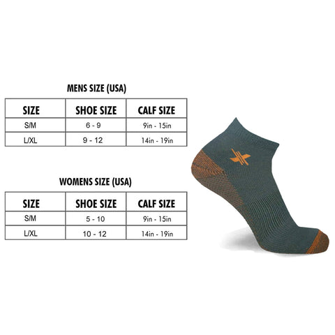 COPPER-INFUSED ANKLE SOCKS (3-PAIRS PACKED TOGETHER)