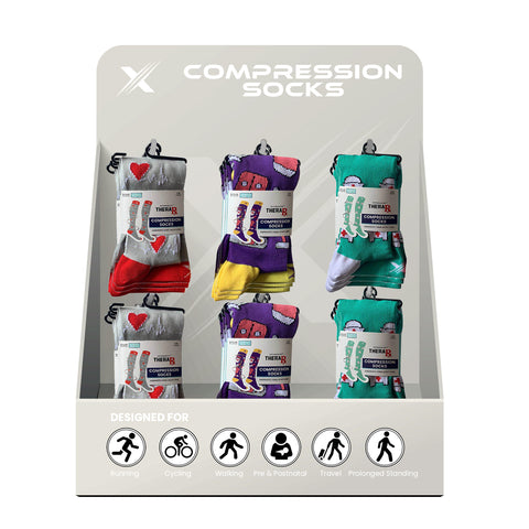 24-PAIRS COMPRESSION SOCKS WITH FREE DISPLAY