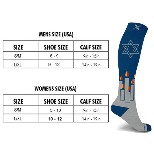 HOME FOR THE CHALLAH-DAYS COMPRESSION SOCKS - 3 ASST STYLES