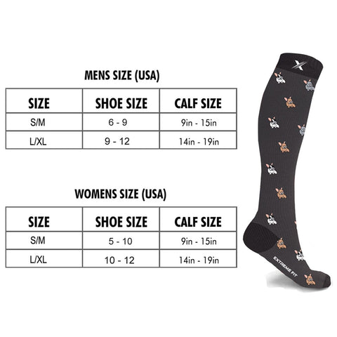 ATHLETIC GRADUATED COMPRESSION SOCKS - 3 ASST STYLES