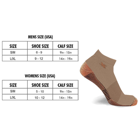 48-PAIRS ANKLE COMPRESSION SOCKS WITH FREE DISPLAY
