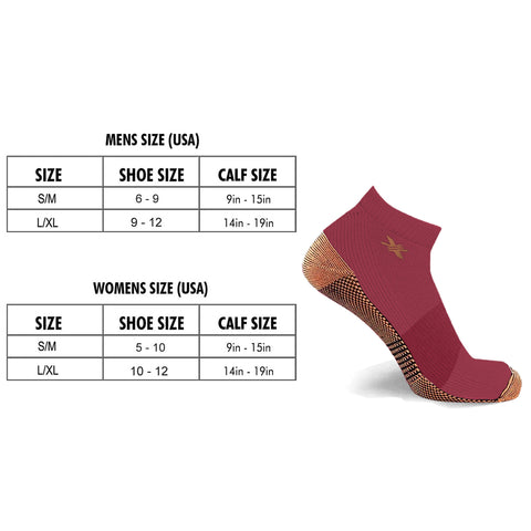 48-PAIRS ANKLE COMPRESSION SOCKS WITH FREE DISPLAY