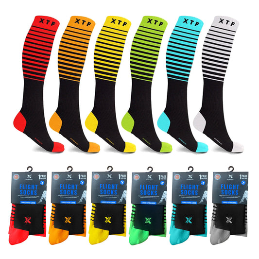 FLIGHT SOCKS - 6 ASST COLORS