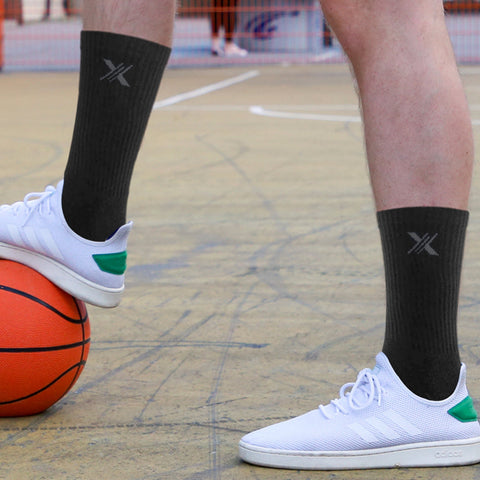 6-Pairs: Dri-tech Everyday Wear Crew Length Socks - Black