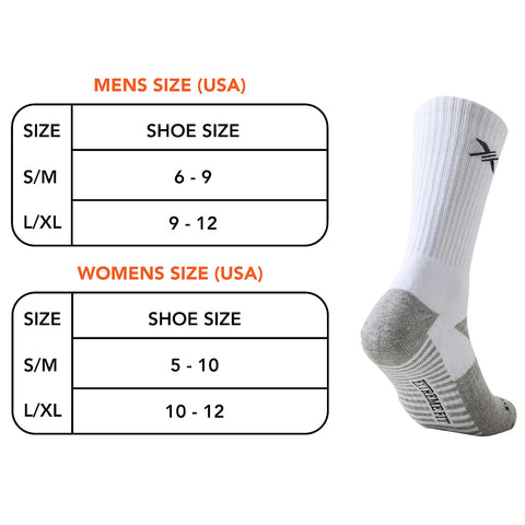 6-Pairs: Dri-tech Everyday Wear Crew Length Socks - White