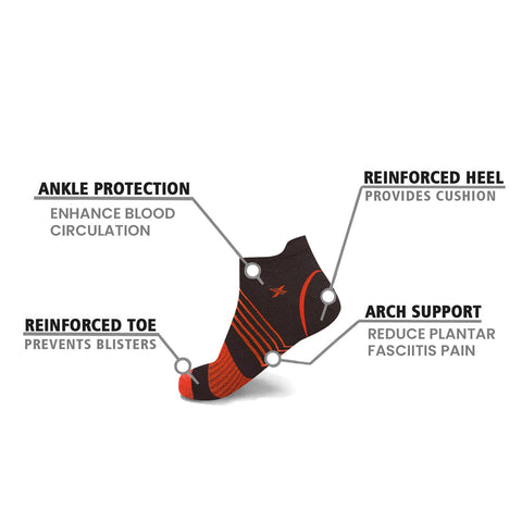 Ultra V-Striped  Ankle  Compression Socks (6-Pairs)