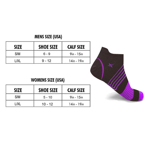 Ultra V-Striped  Ankle  Compression Socks (6-Pairs)
