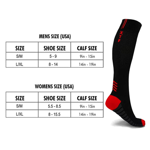 ENERGY GRADUATED COMPRESSION SOCKS - 6 ASST COLORS