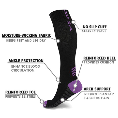 ENERGY GRADUATED COMPRESSION SOCKS - 6 ASST COLORS
