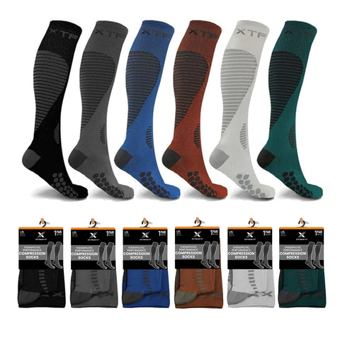 TARGETED COMPRESSION SOCKS - 6 ASST COLORS