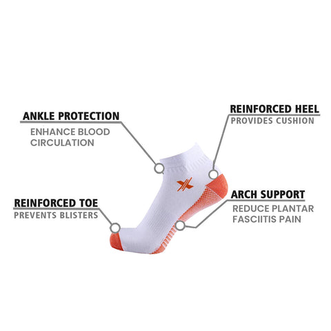 48-PAIRS ANKLE COMPRESSION SOCKS WITH FREE DISPLAY