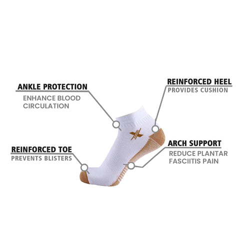 Copper-Infused Compression Socks (3-PAIRS PACKED TOGETHER)