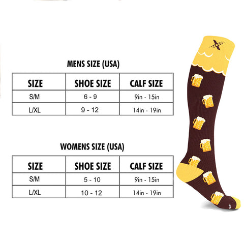 Mismatched Ale Knee High Compression Socks