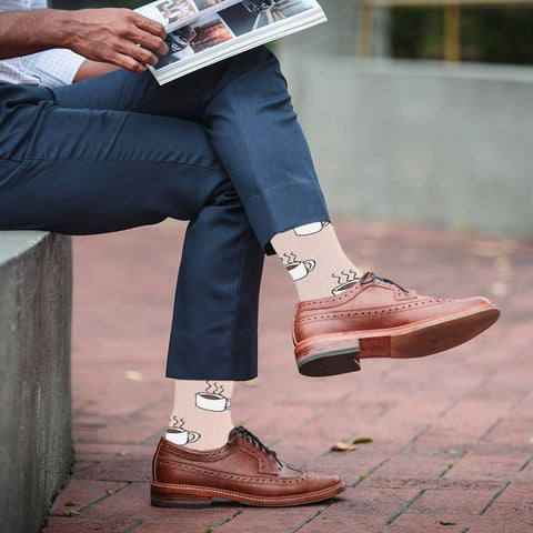 MISMATCHED COFFEE COMPRESSION SOCKS