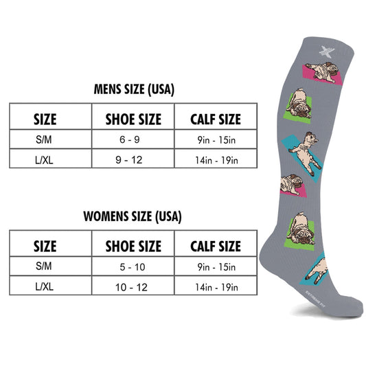 YOGA PUG COMPRESSION SOCKS